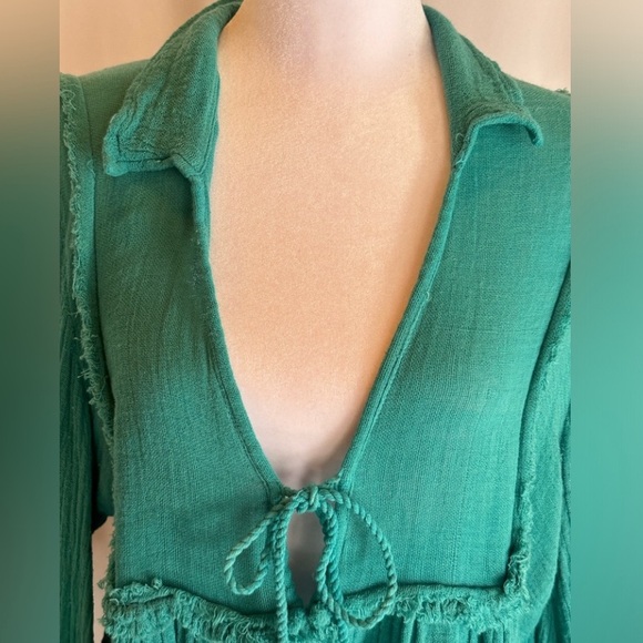 CLOSING!!!🪷JENS PIRATE BOOTY🪷GAUZE BALLOON SLEEVE TUNIC🪷🪷🪷 - Picture 2 of 7